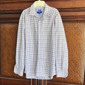 Egara Blue and White Checkered Men's Shirt